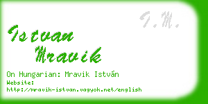 istvan mravik business card